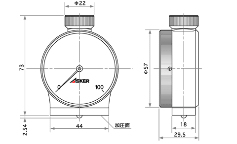 ASKER 高分子計器株式会社　アスカーゴム硬度計C型